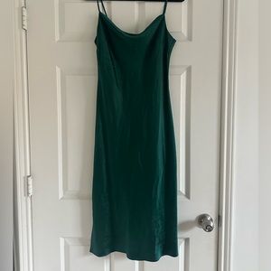 Express Satin Midi Slip Dress